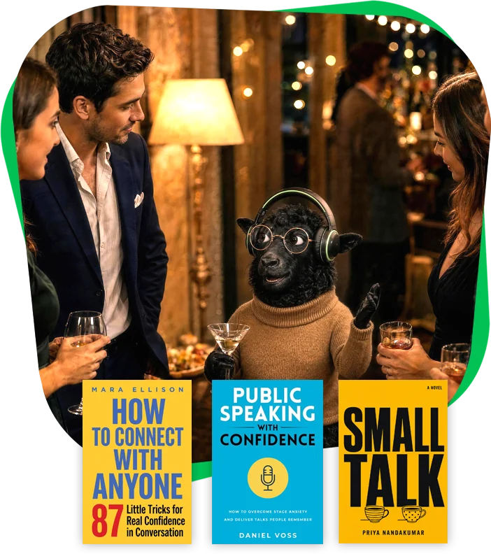 The ReadGoodr sheep using new communication skills in a social setting